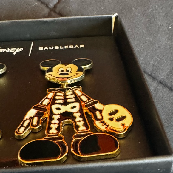 BaubleBar Mickey Mouse skeleton Halloween earrings - Picture 2 of 5